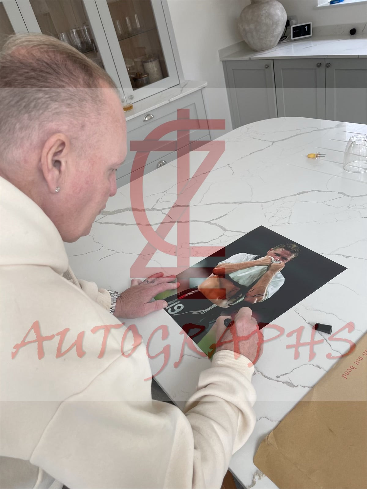 Paul Gascoigne Signed 16x12 England Football Italia 90 Tears Photo