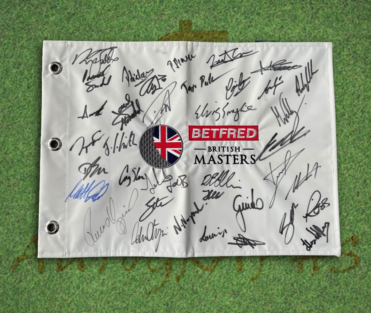 2025 British Masters Signed Golf Pin Flag-ZCL Autographs-ZCL Autographs