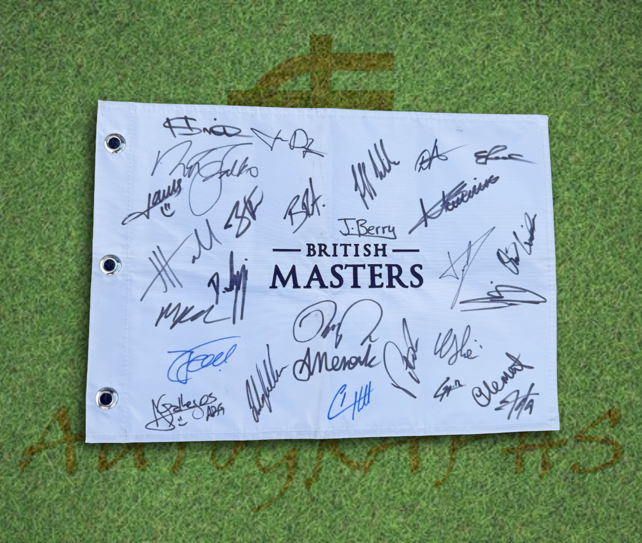 2026 British Masters Signed Golf Pin Flag 2
