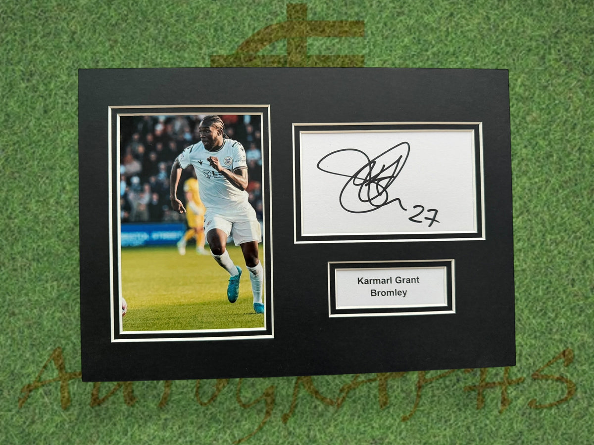 Karmarl Grant Signed A4 White Card Mount - Bromley