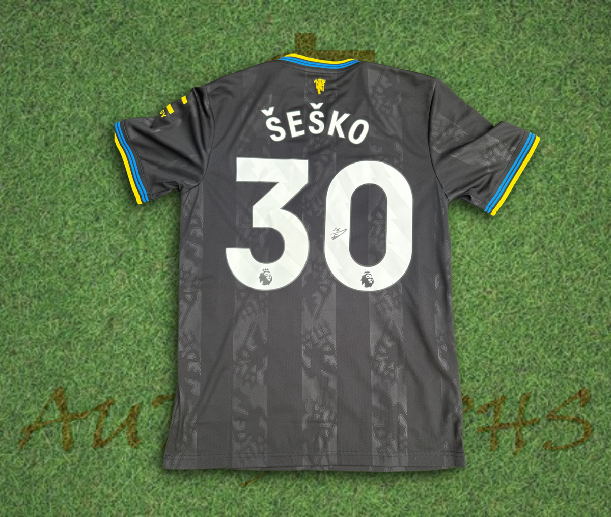 Benjamin Sesko Signed Manchester United Football Club 2025/26 Third Shirt