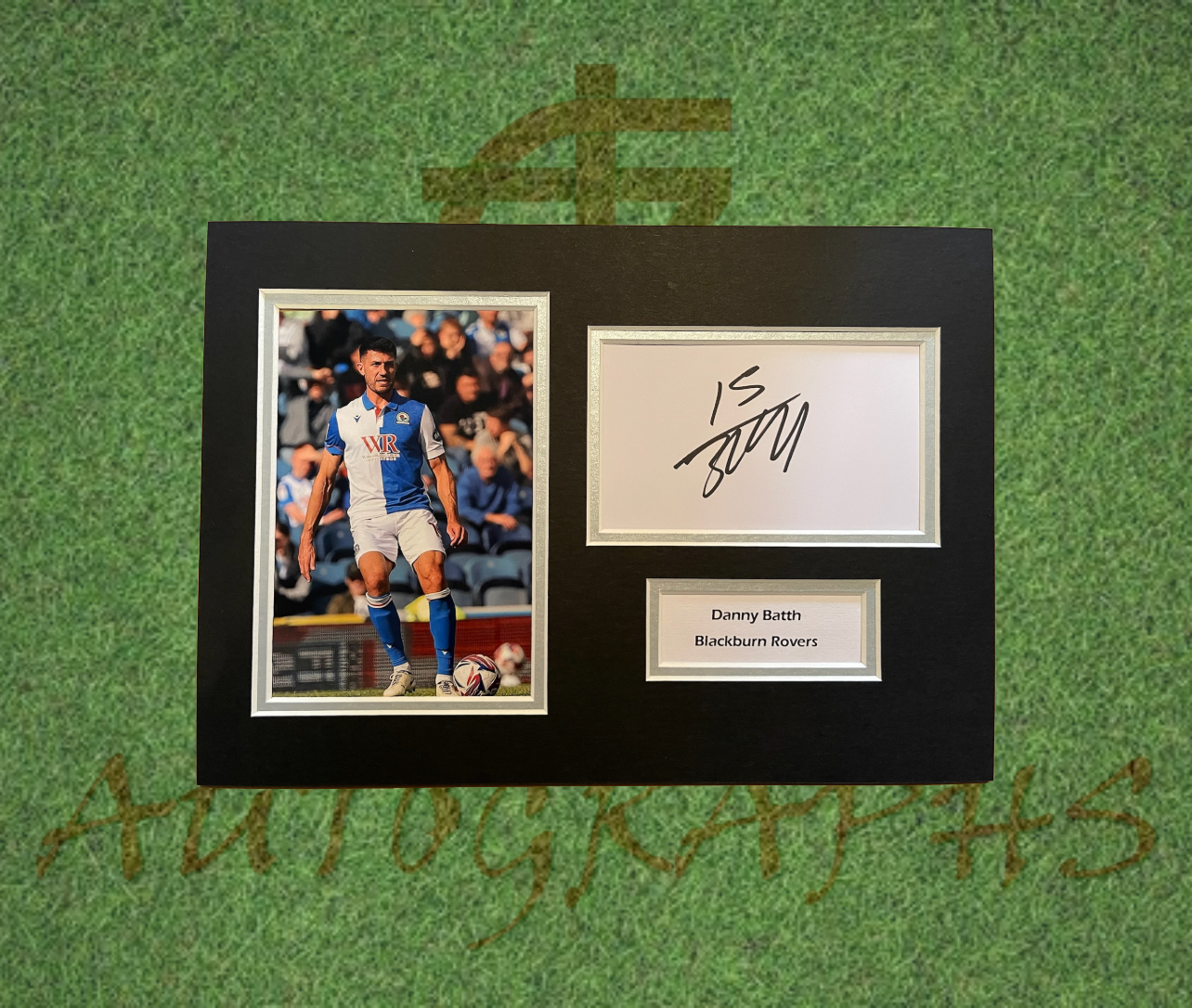 Danny Baath Blackburn Rovers Football Club Signed Presentation Mount Display