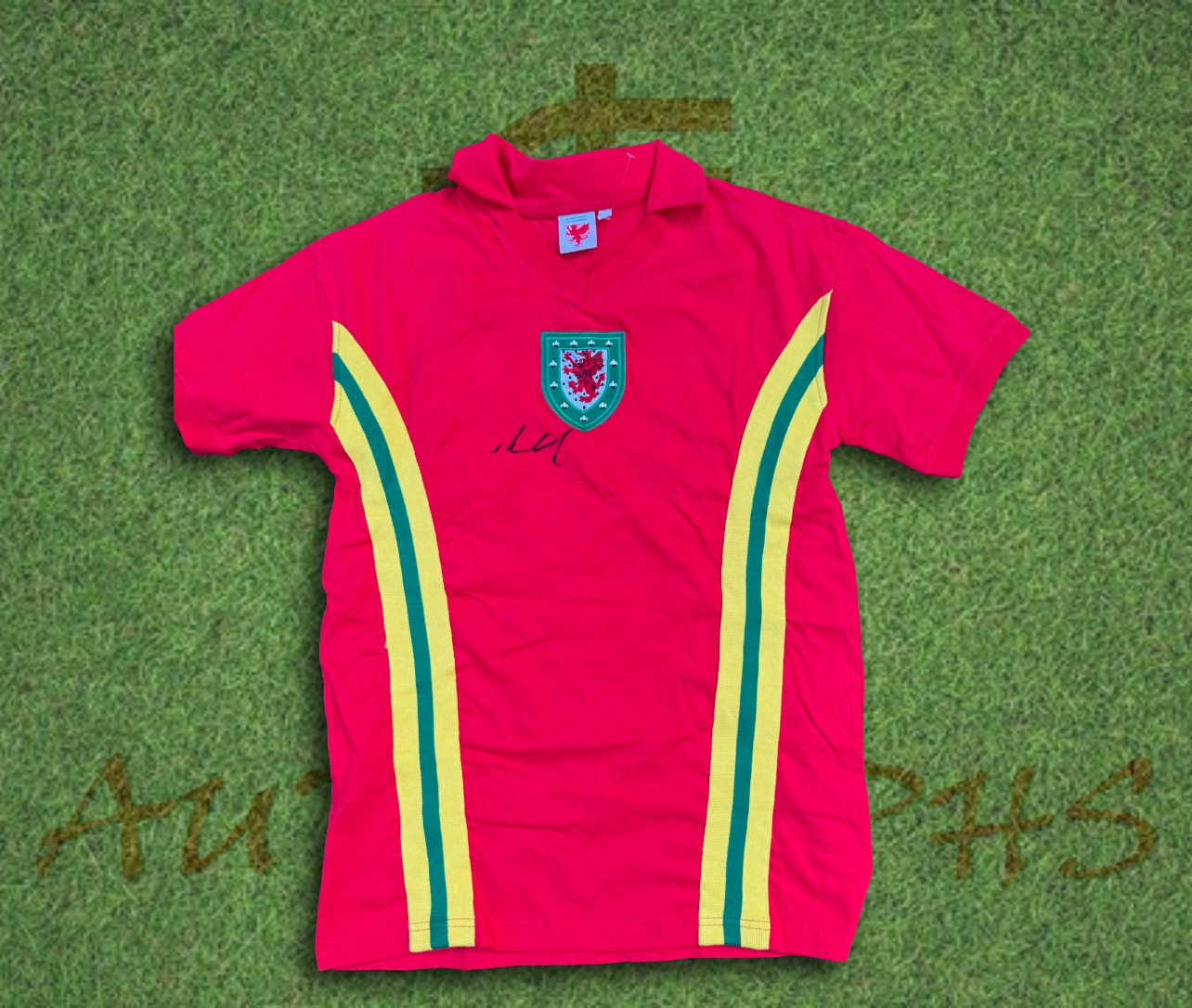 Aaron Ramsey Wales Signed 1976 Football Home Shirt