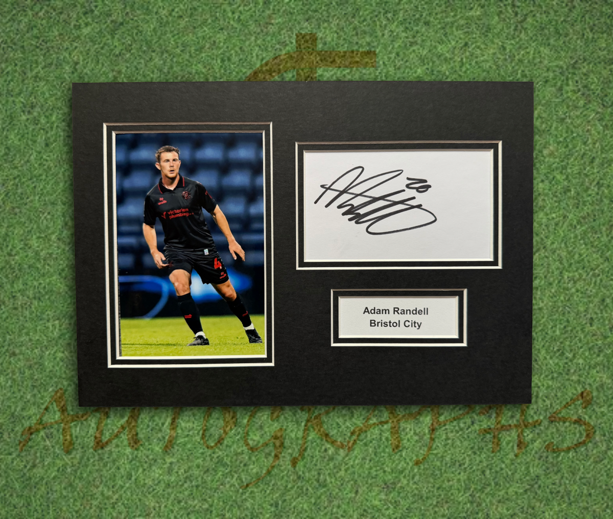 Adam Randell Bristol City Signed Presentation Mount Display