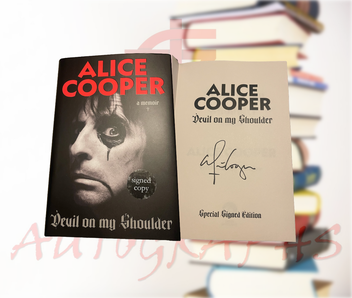 Alice Cooper Devil On My Shoulder Signed Hardback Book-ZCL Autographs