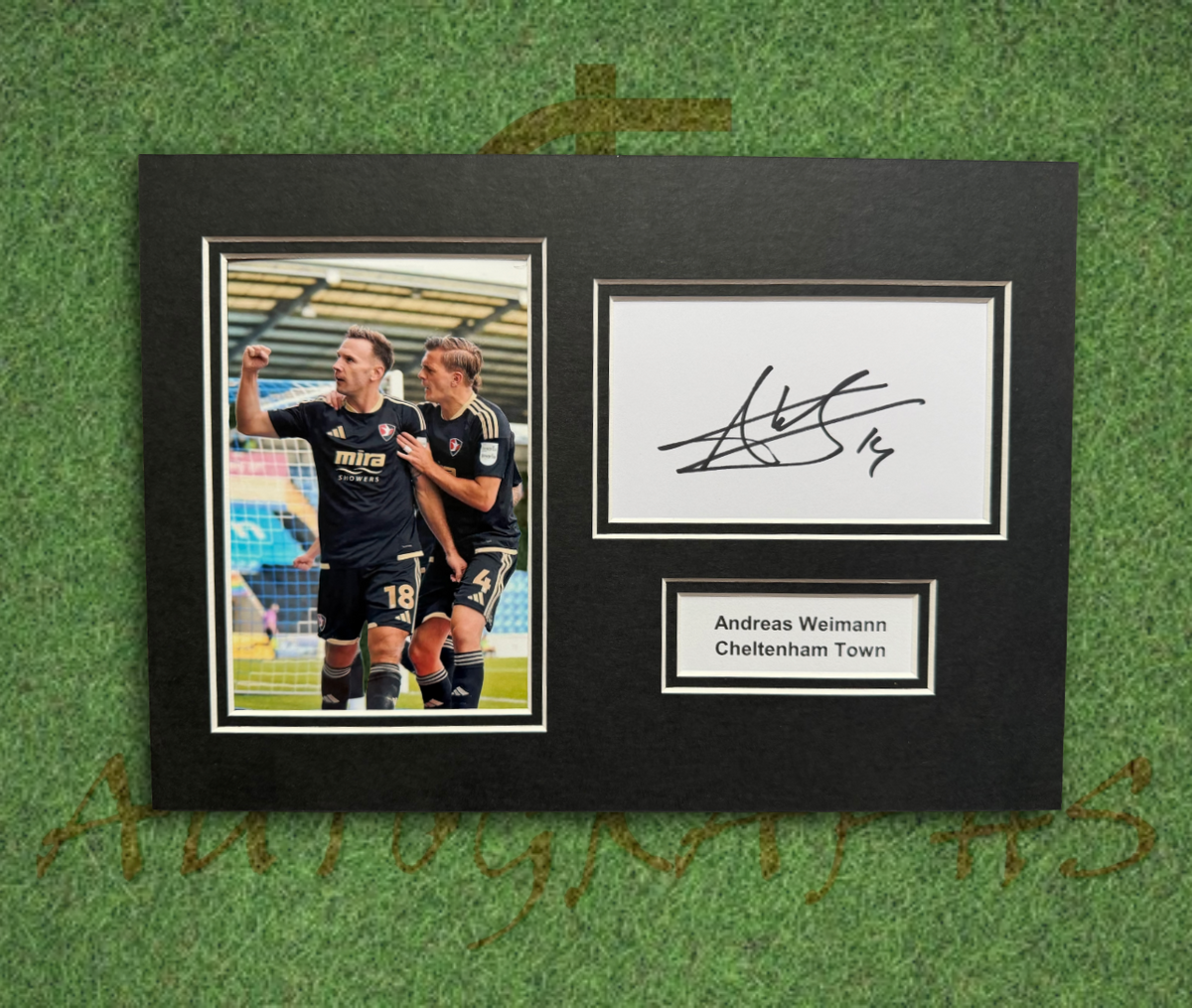 Andi Weimann Cheltenham Town Signed Presentation Mount Display 2