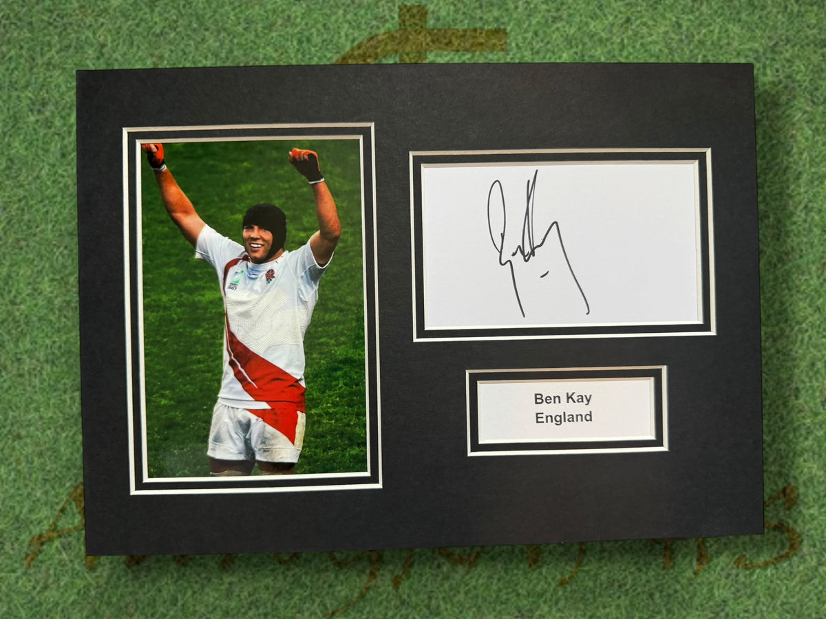 Ben Kay England Signed Presentation Mount Display-ZCL Autographs
