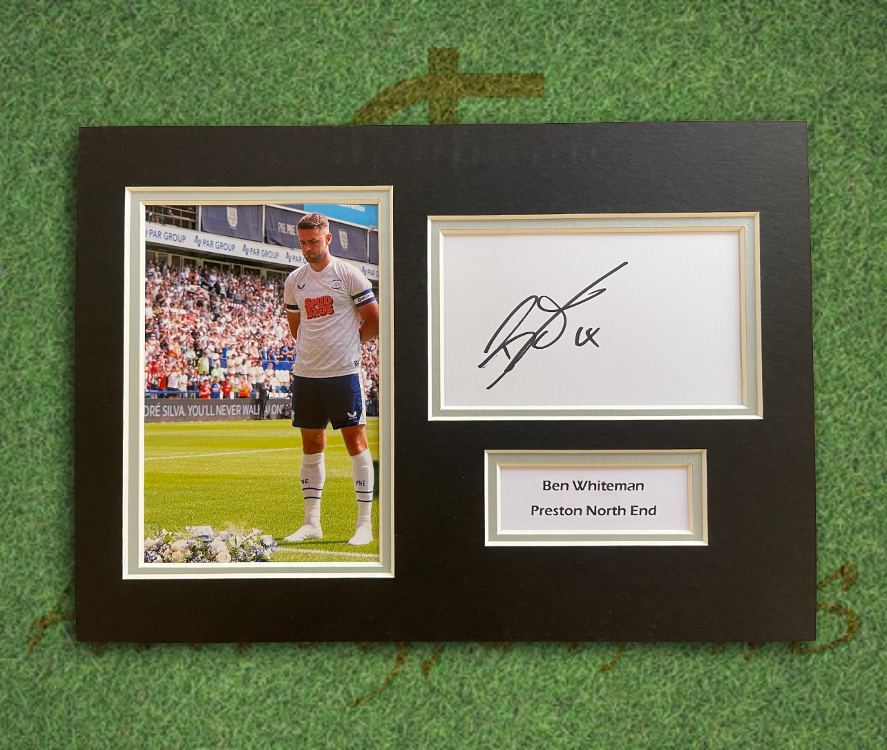Ben Whiteman Preston North End Football Club Signed Presentation Mount Display
