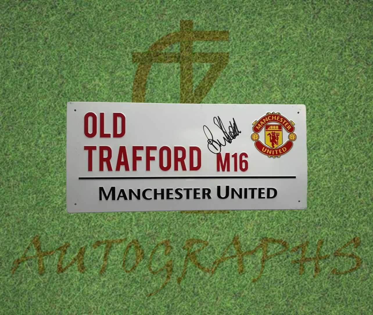 Brian Kidd Signed Manchester United Street Sign-Signed Street Sign-ZCL Autographs-ZCL Autographs