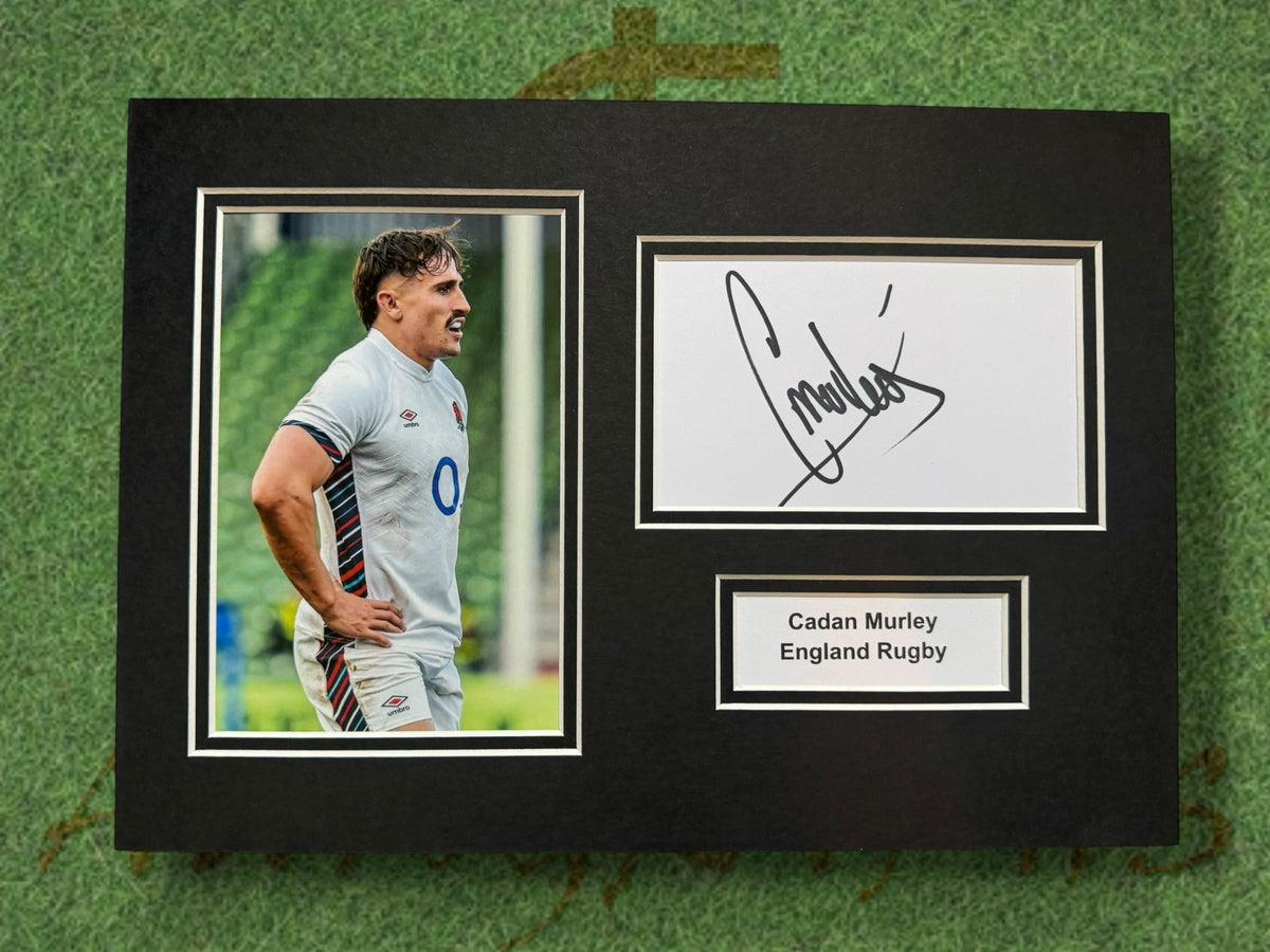 Cadan Murley England Signed Presentation Mount Display-ZCL Autographs