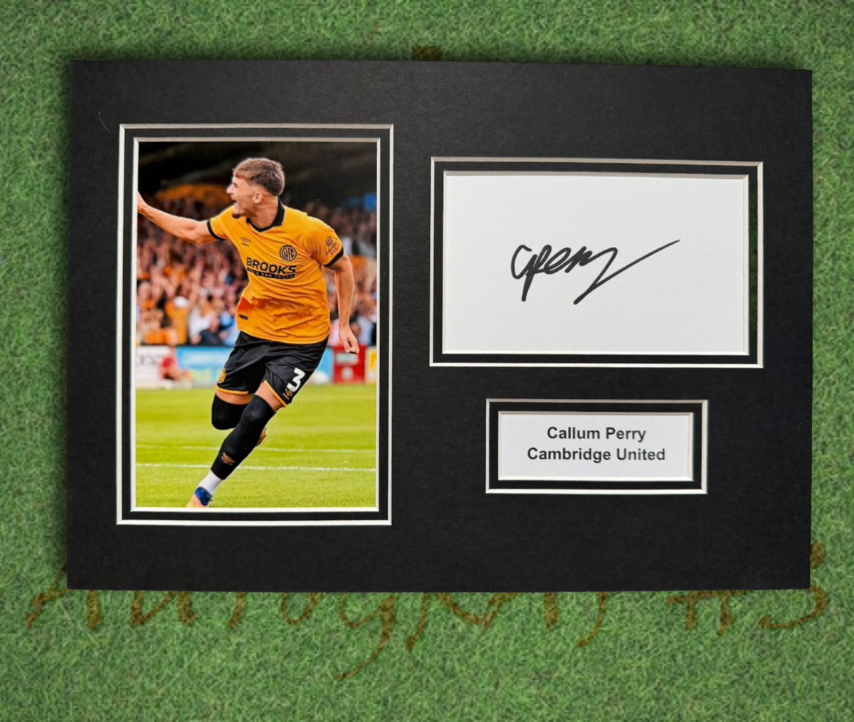 Callum Perry Cambridge United Signed Presentation Mount Display-ZCL Autographs