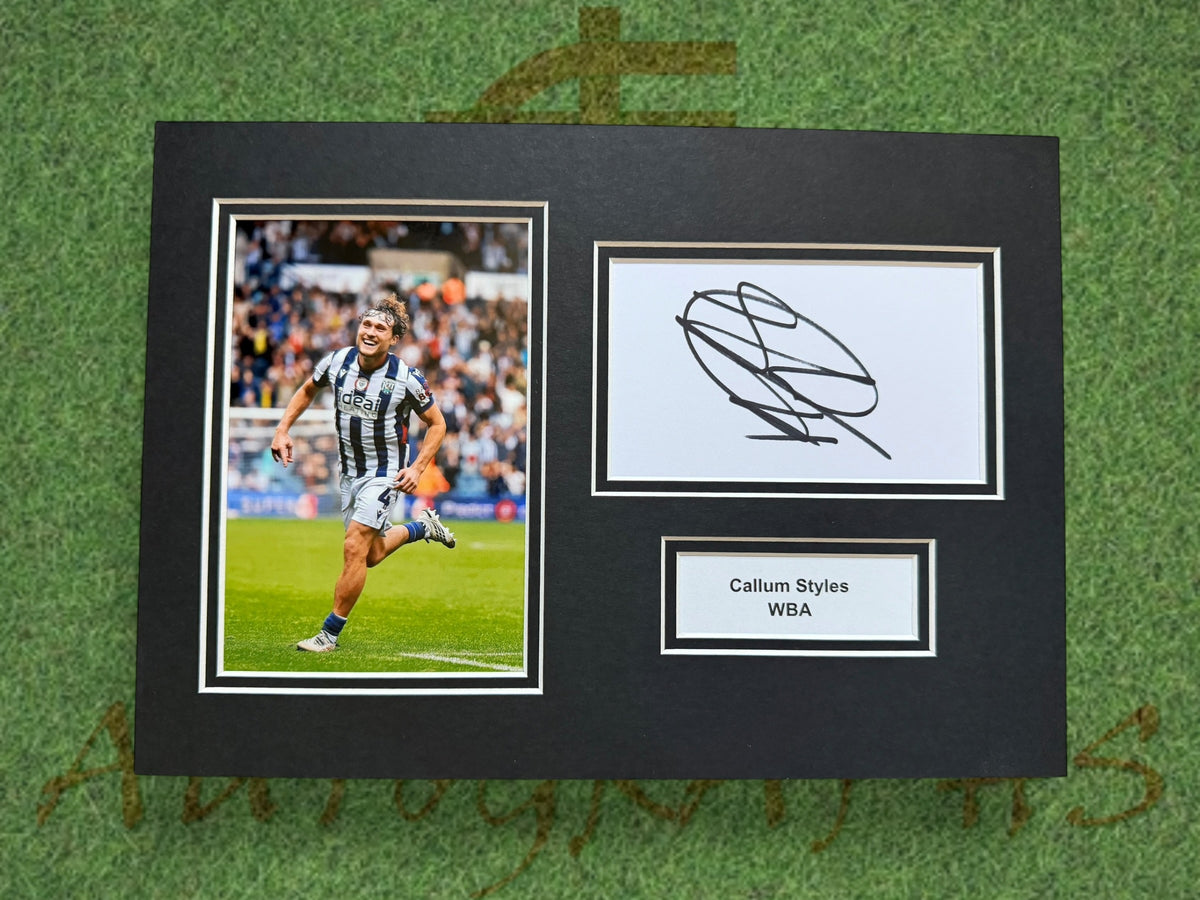 Callum Styles WBA Signed Presentation Mount Display-ZCL Autographs