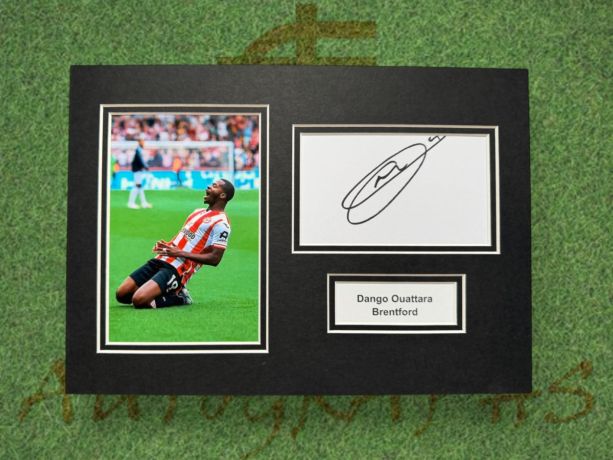 Dango Ouattara Brentford Signed Presentation Mount Display-ZCL Autographs