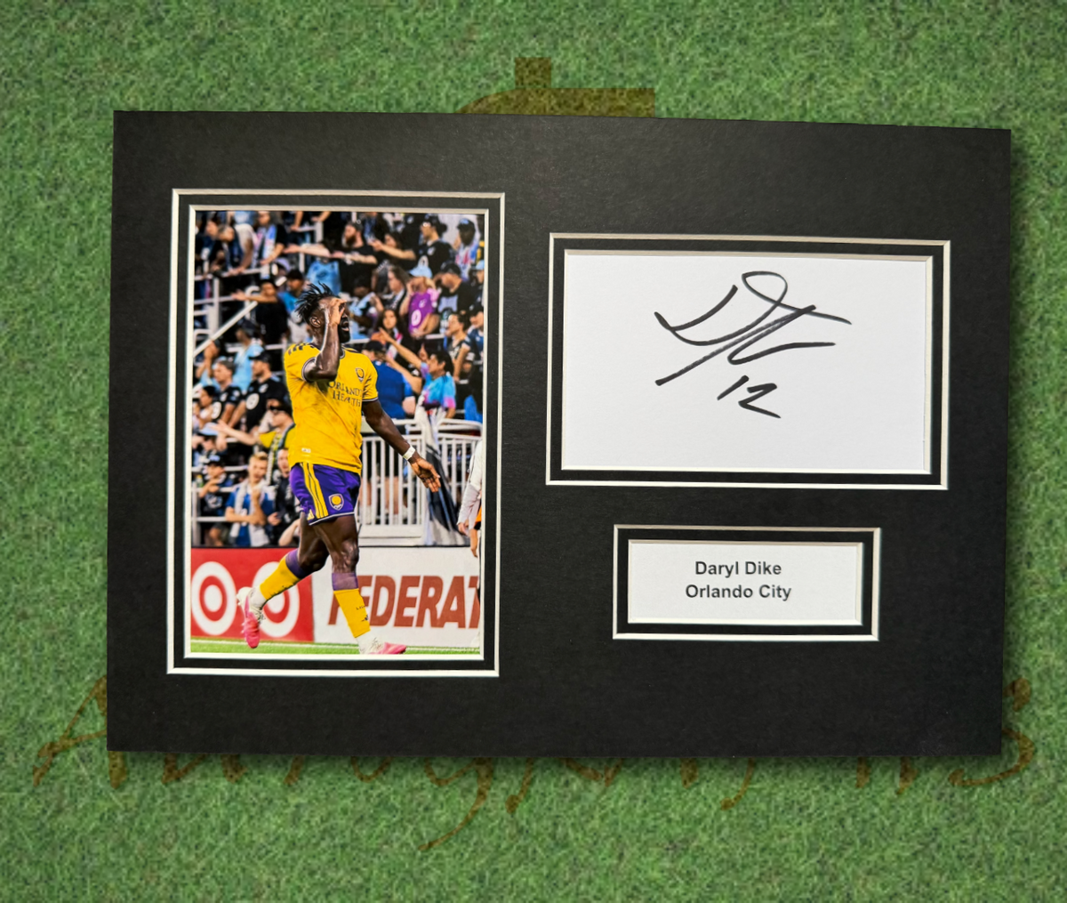 Daryl Dike Orlando City Signed Presentation Mount Display-ZCL Autographs