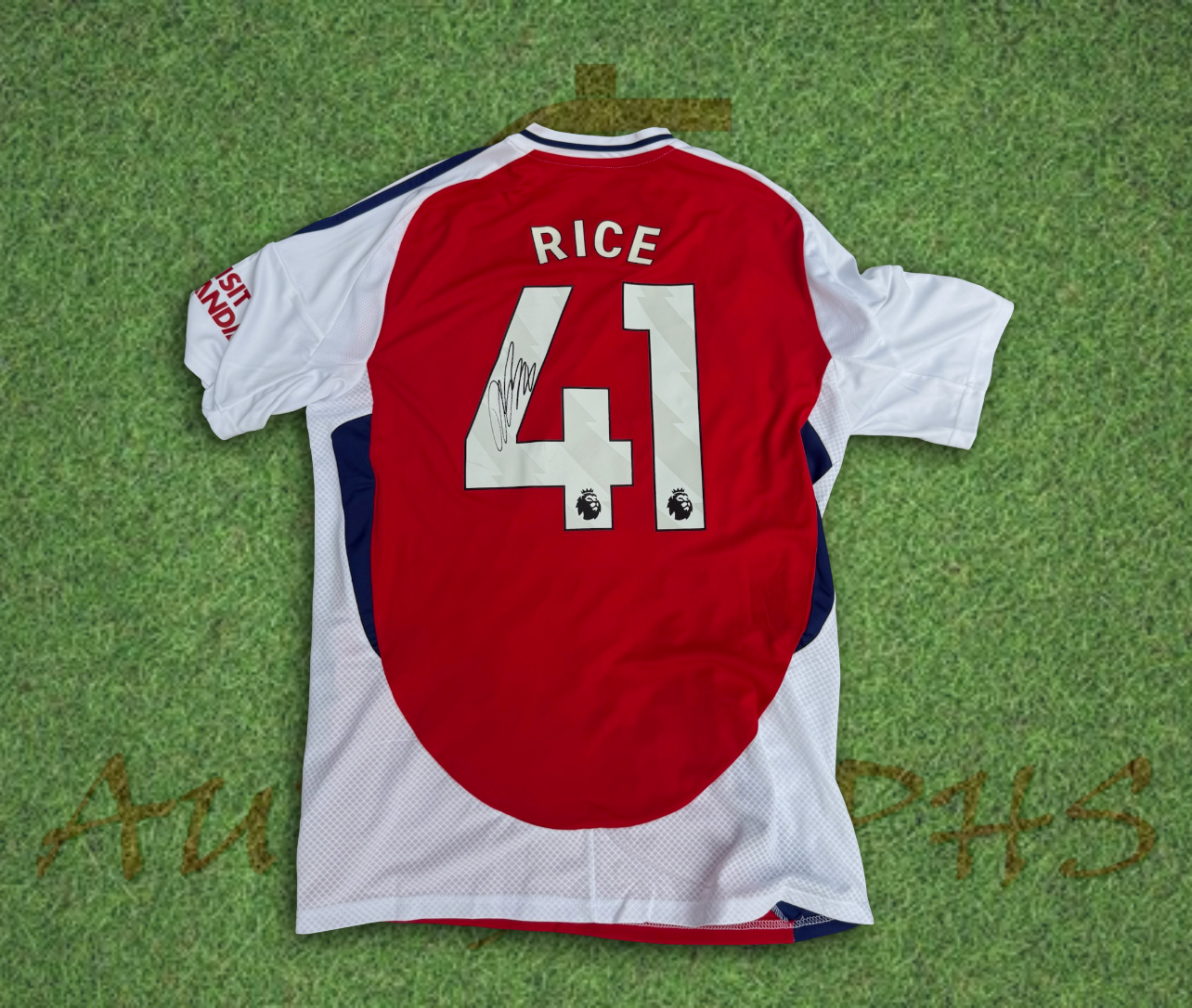 Declan Rice Signed Arsenal Football Club 2024/25 Home Shirt 7