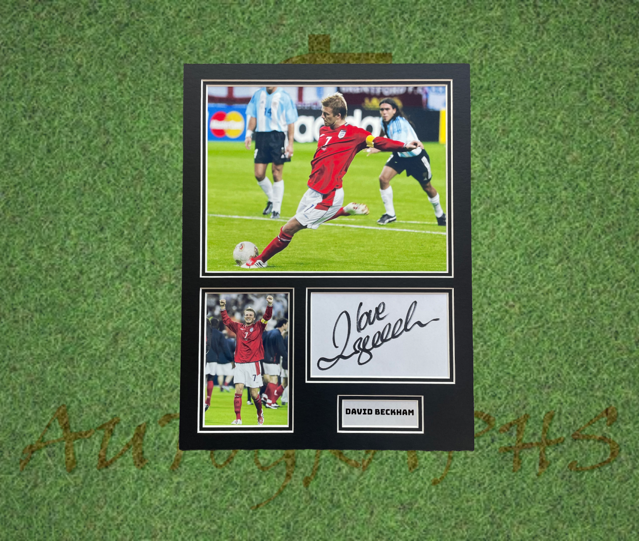 David Beckham Signed England Display Mount