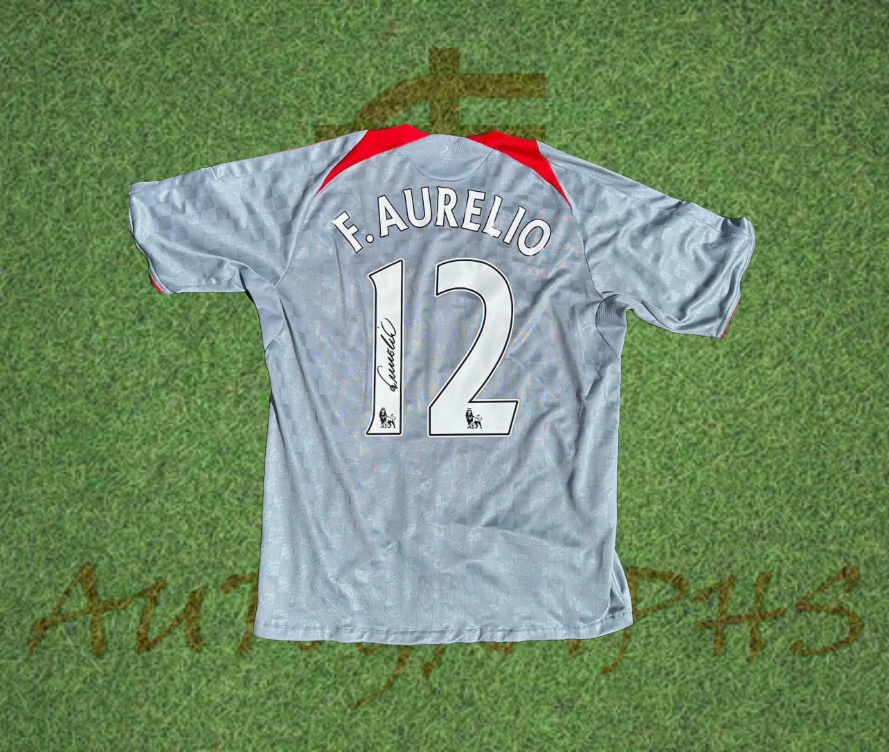 Fabio Aurelio Signed Liverpool 2008/09 Away Shirt-Signed Shirt-ZCL Autographs-ZCL Autographs