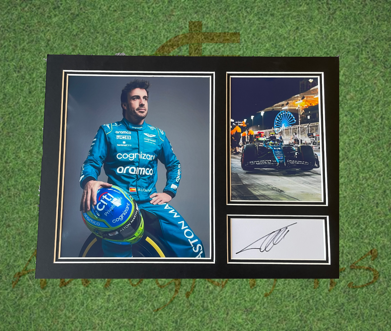 Fernando Alonso Signed Formula One F1 Autograph Display Mount-Signed Presentation Display-ZCL Autographs-ZCL Autographs