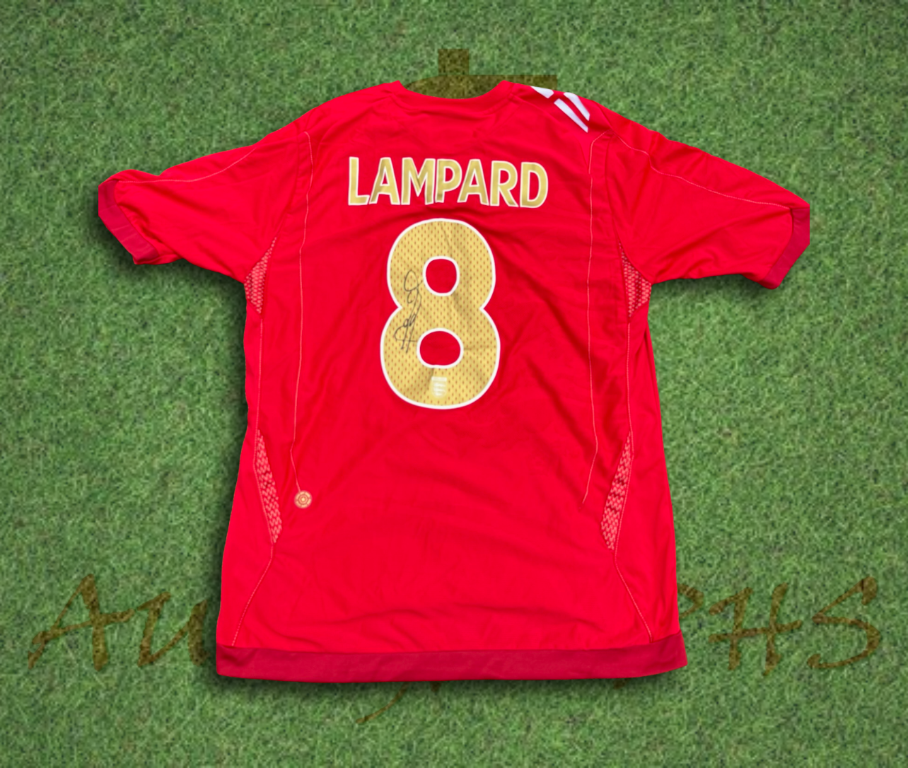 Frank Lampard Signed England Football Signed 2006-08 Away Shirt 2