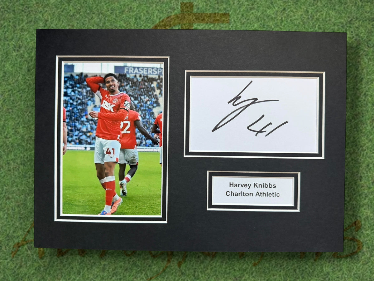 Harvey Knibbs Charlton Athletic Signed Presentation Mount Display-ZCL Autographs