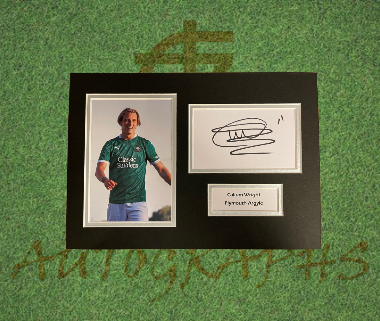 Callum Wright Plymouth Argyle Signed Presentation Mount Display