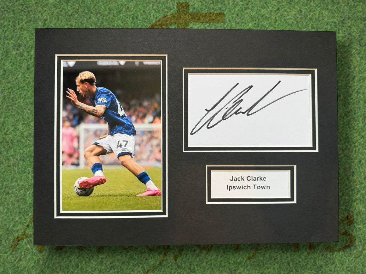 Jack Clarke Ipswich Town Signed Presentation Mount Display-ZCL Autographs