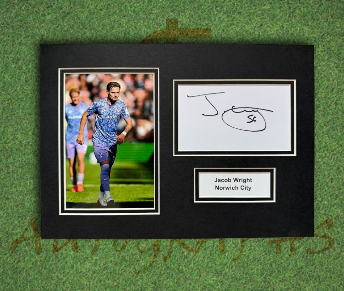 Jacob Wright Norwich City Signed Presentation Mount Display-ZCL Autographs