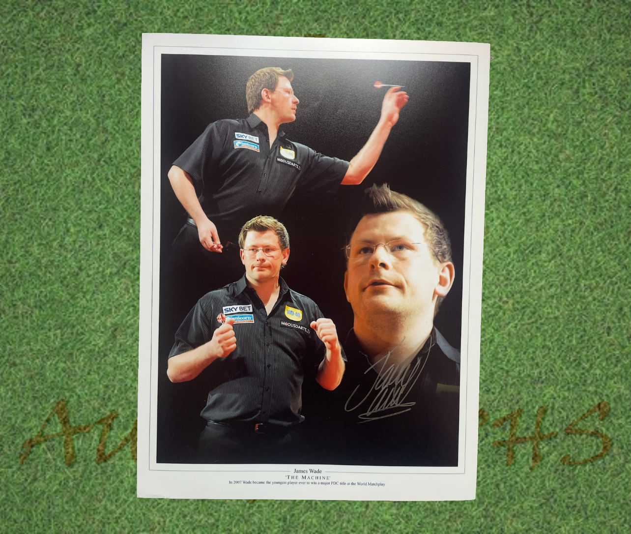 James The Machine Wade Signed 16x12 Darts Photo-Signed Photo-ZCL Autographs-ZCL Autographs