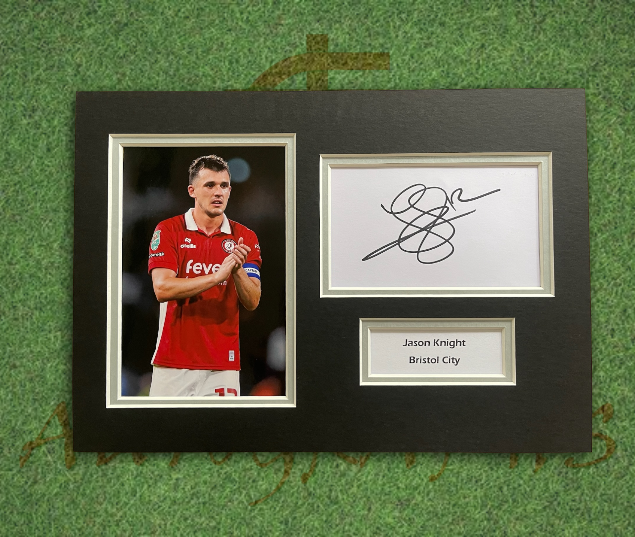 Jason Knight Bristol City Signed Presentation Mount Display-Signed Presentation Display-ZCL Autographs-2025 home kit-ZCL Autographs