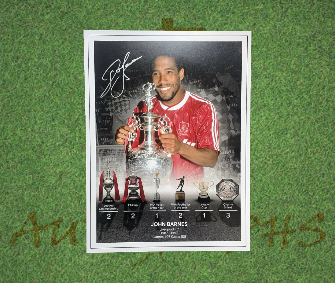 John Barnes Signed 16x12 Liverpool Football Club Photo-Signed Photo-ZCL Autographs-ZCL Autographs