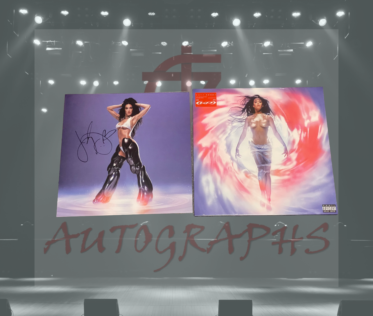 Katy Perry Signed 143 Vinyl and 12x12 Art card-Signed vinyl-ZCL Autographs-ZCL Autographs