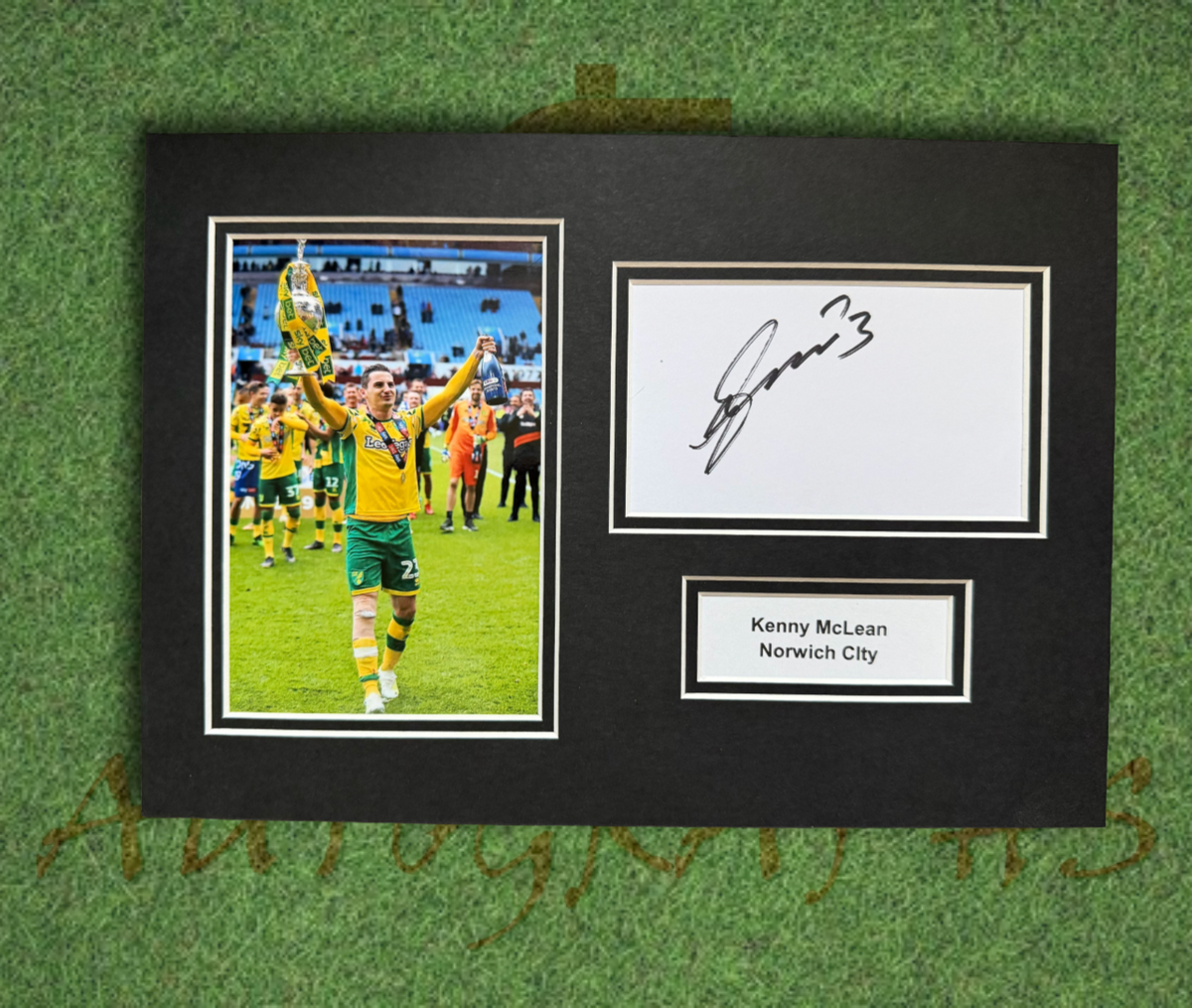 Kenny McLean Norwich City Signed Presentation Mount Display-ZCL Autographs