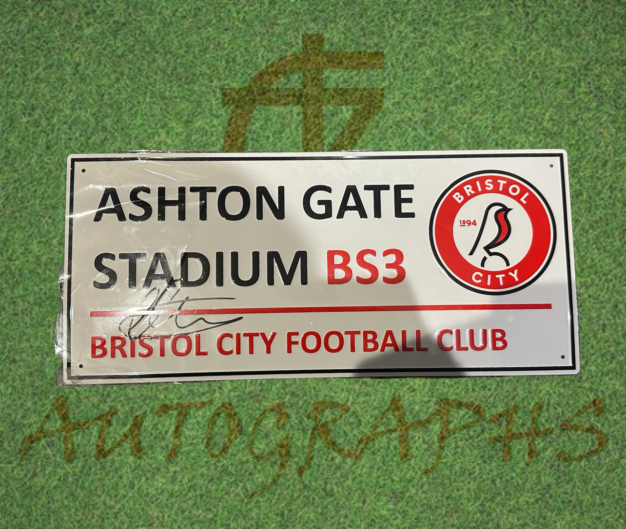 Liam Manning Signed Bristol City Street Sign-Signed Street Sign-ZCL Autographs-ZCL Autographs