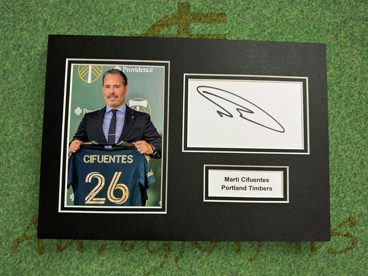 Marti Cifuentes Portland Timbers Signed Presentation Mount Display-ZCL Autographs