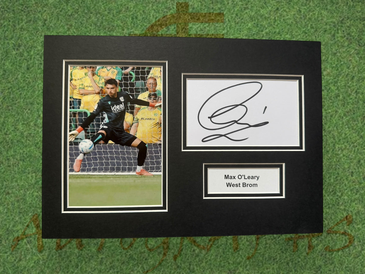 Max O'Leary West Brom Signed Presentation Mount Display-ZCL Autographs