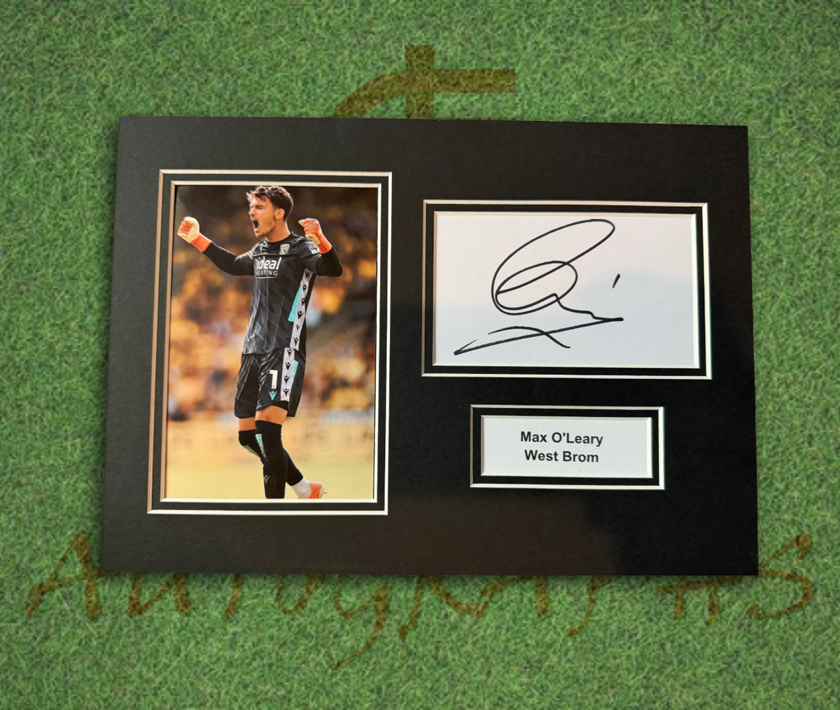 Max O’Leary West Brom Signed Presentation Mount Display