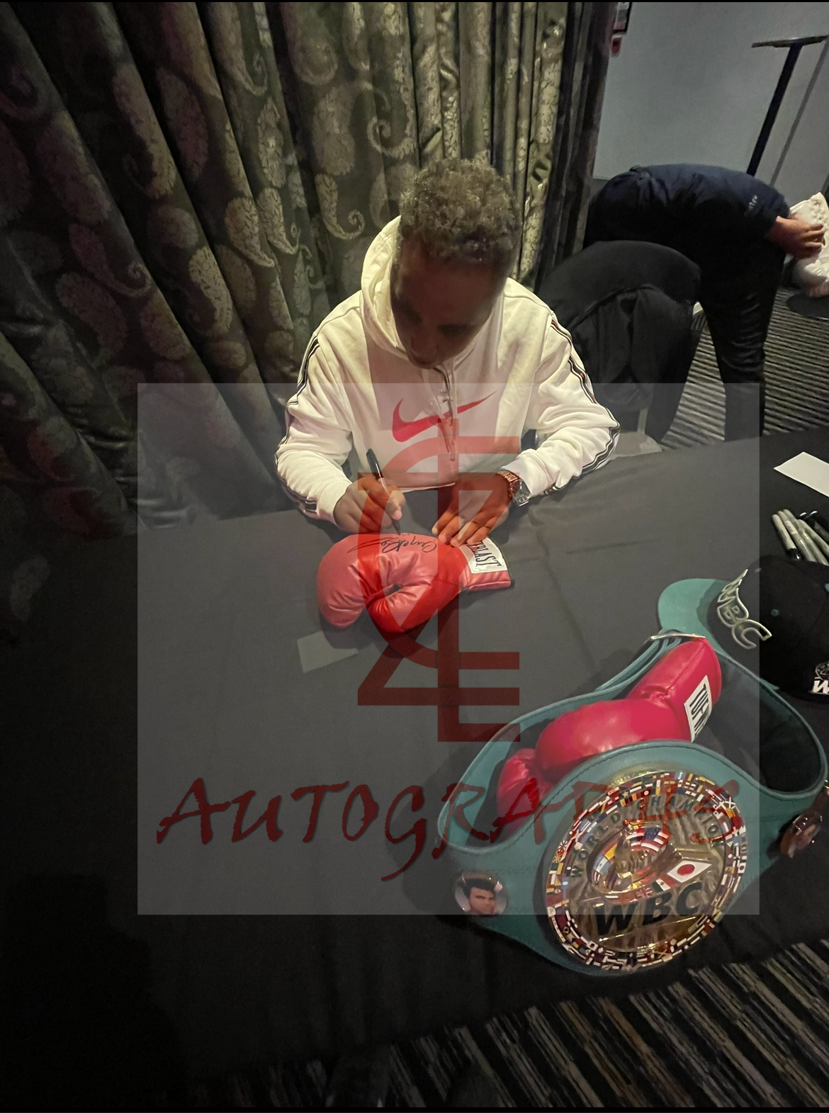Nigel Benn and Michael Watson dual Signed Boxing Glove-Signed Boxing Glove-ZCL Autographs-ZCL Autographs