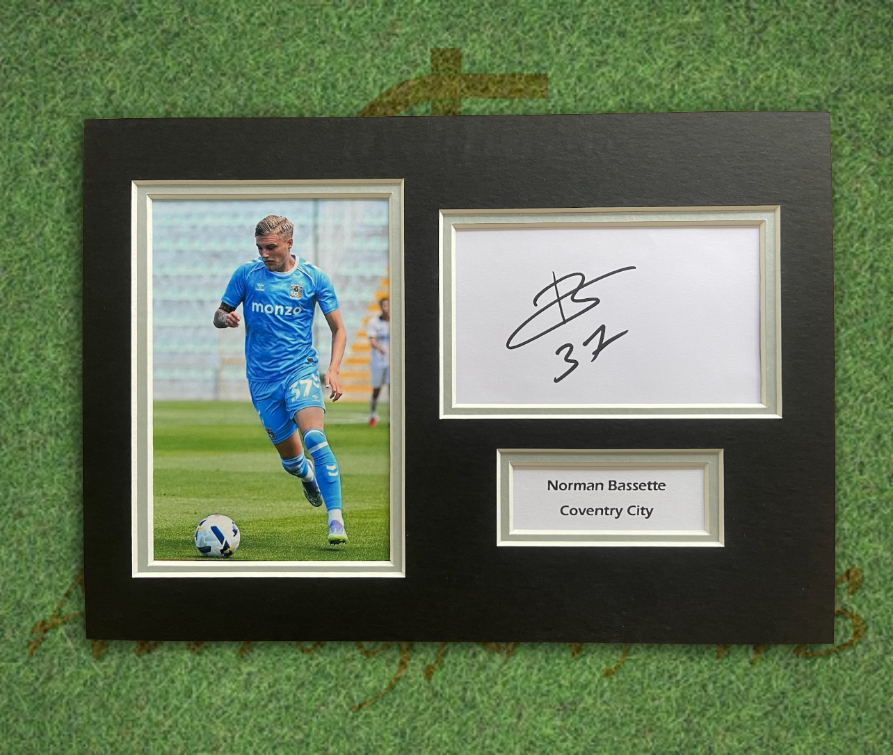 Norman Bassette Coventry City Signed Presentation Mount Display-Signed Presentation Display-ZCL Autographs-ZCL Autographs