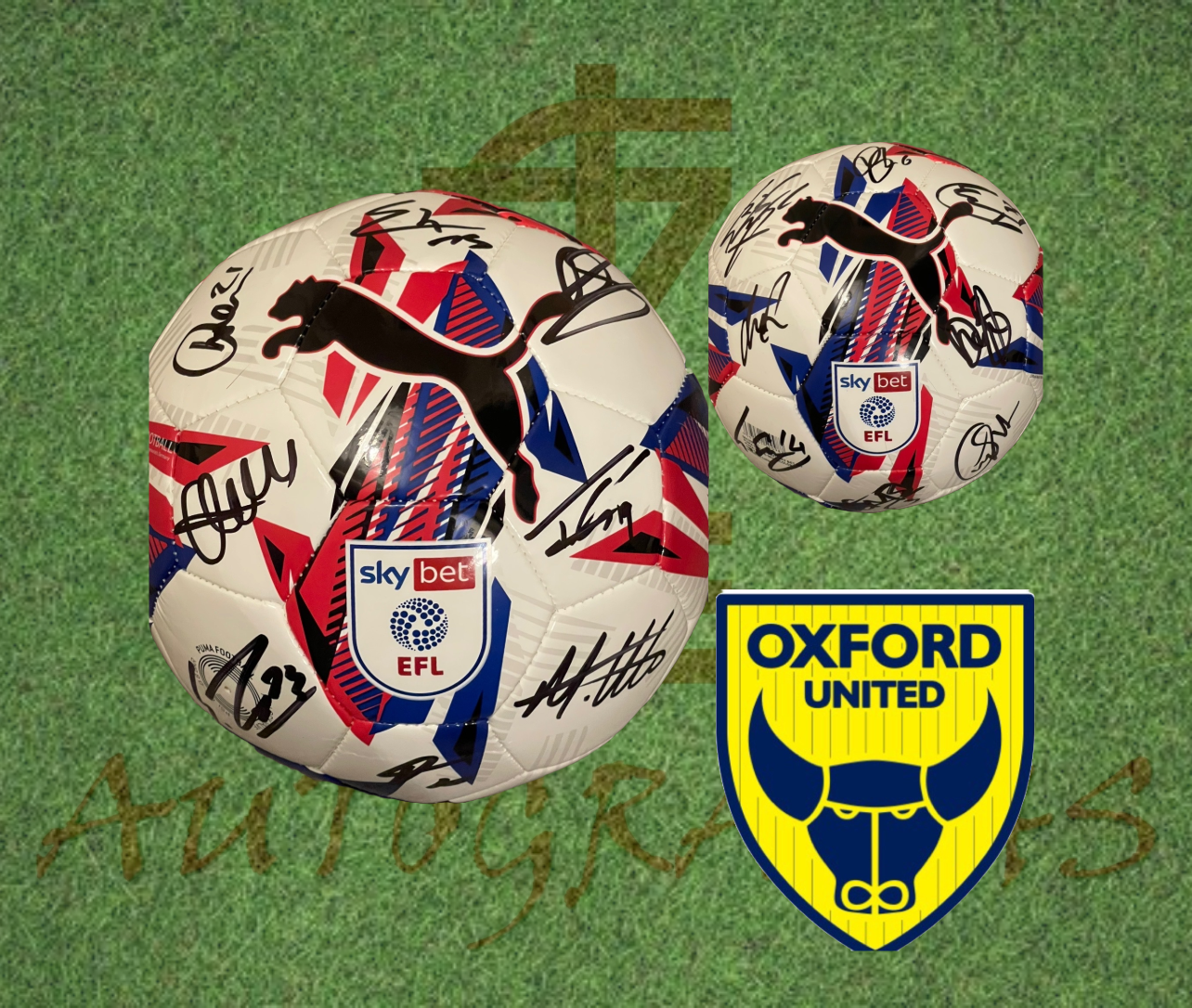 Oxford United Signed Replica EFL Football-ZCL Autographs-ZCL Autographs
