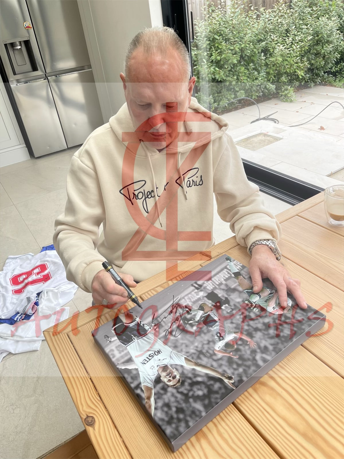 Paul Gascoigne Signed Tottenham Football Canvas Montage 16x12-ZCL Autographs-ZCL Autographs