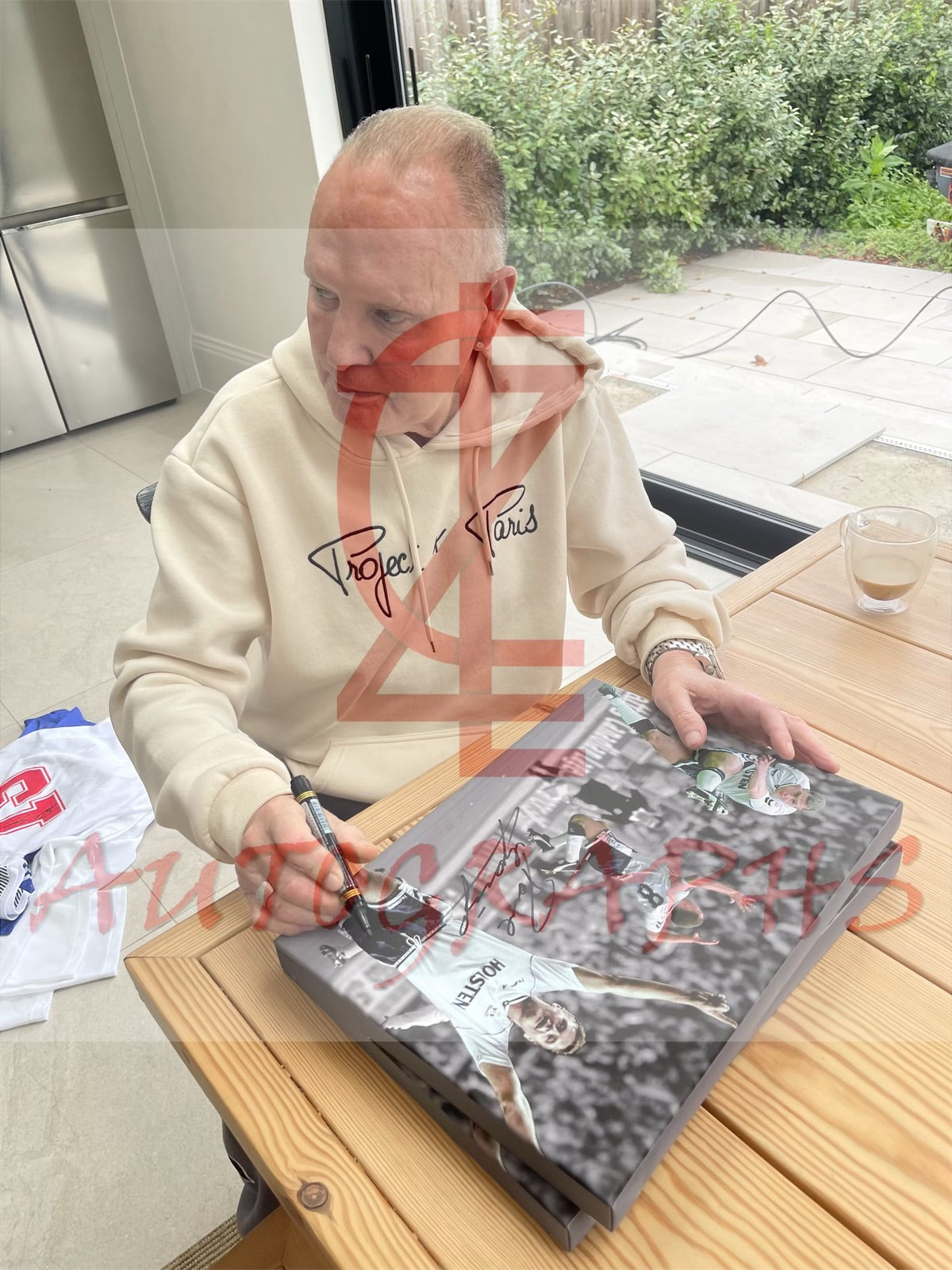 Paul Gascoigne Signed Tottenham Football Canvas Montage 16x12-ZCL Autographs-ZCL Autographs