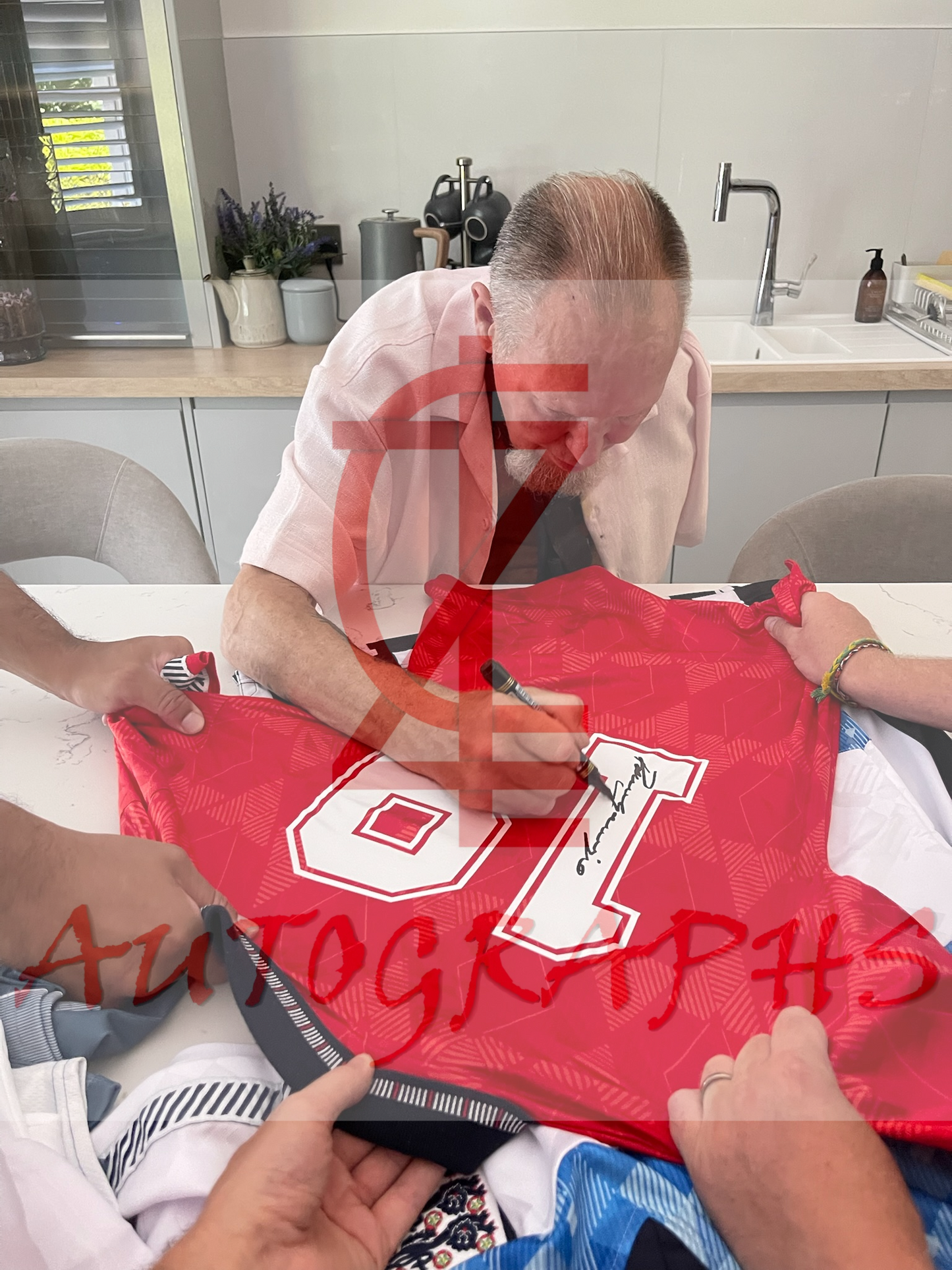 Paul Gazza Gascoigne Signed England Football 1990 Away Shirt Proof