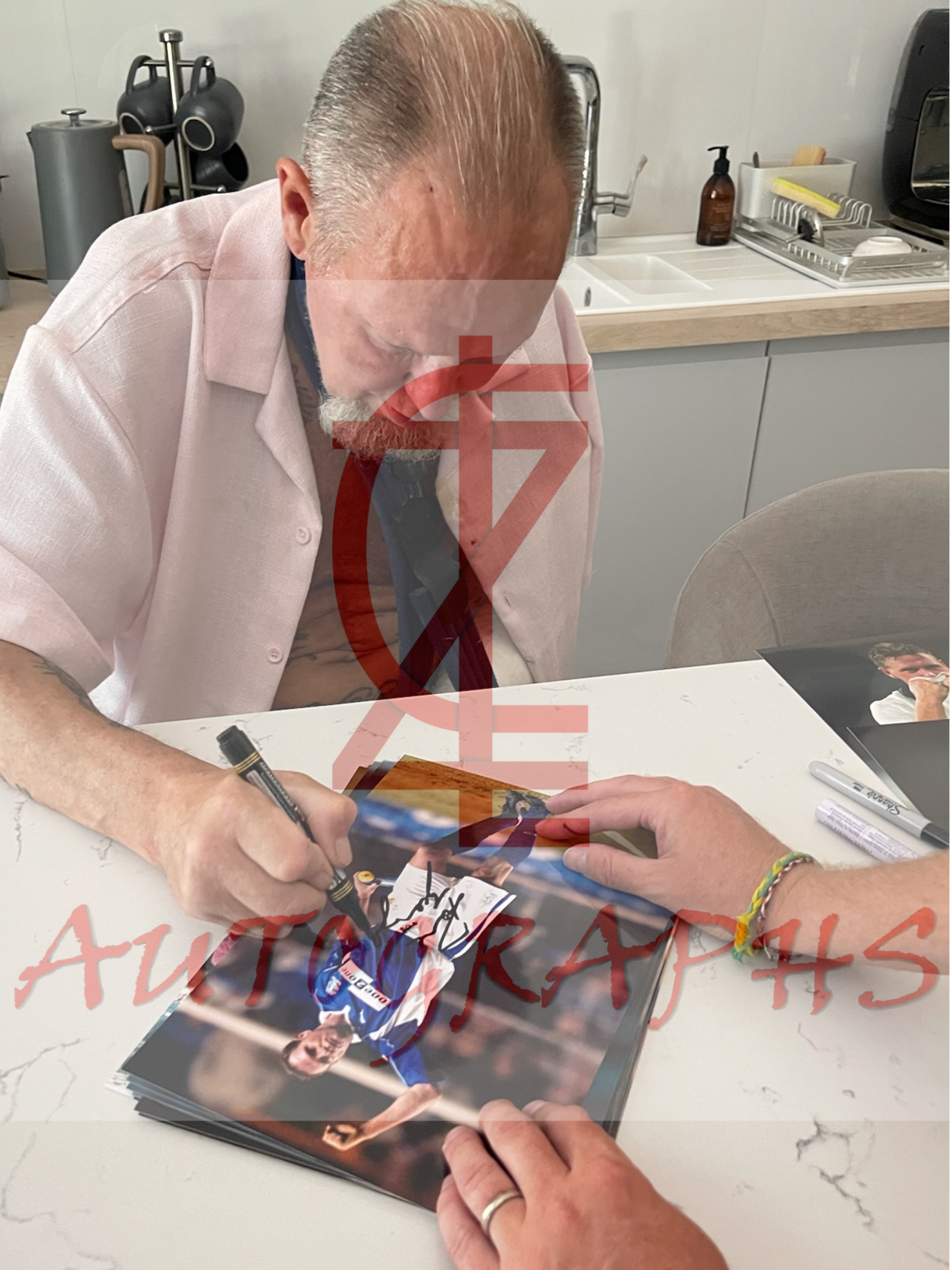 Paul Gazza Gascoigne Signed Everton Football Club Photo 12x8 Photo Proof