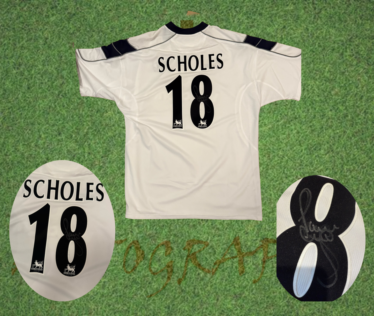 Paul Scholes Signed Manchester United Football Club 2000/01 Away