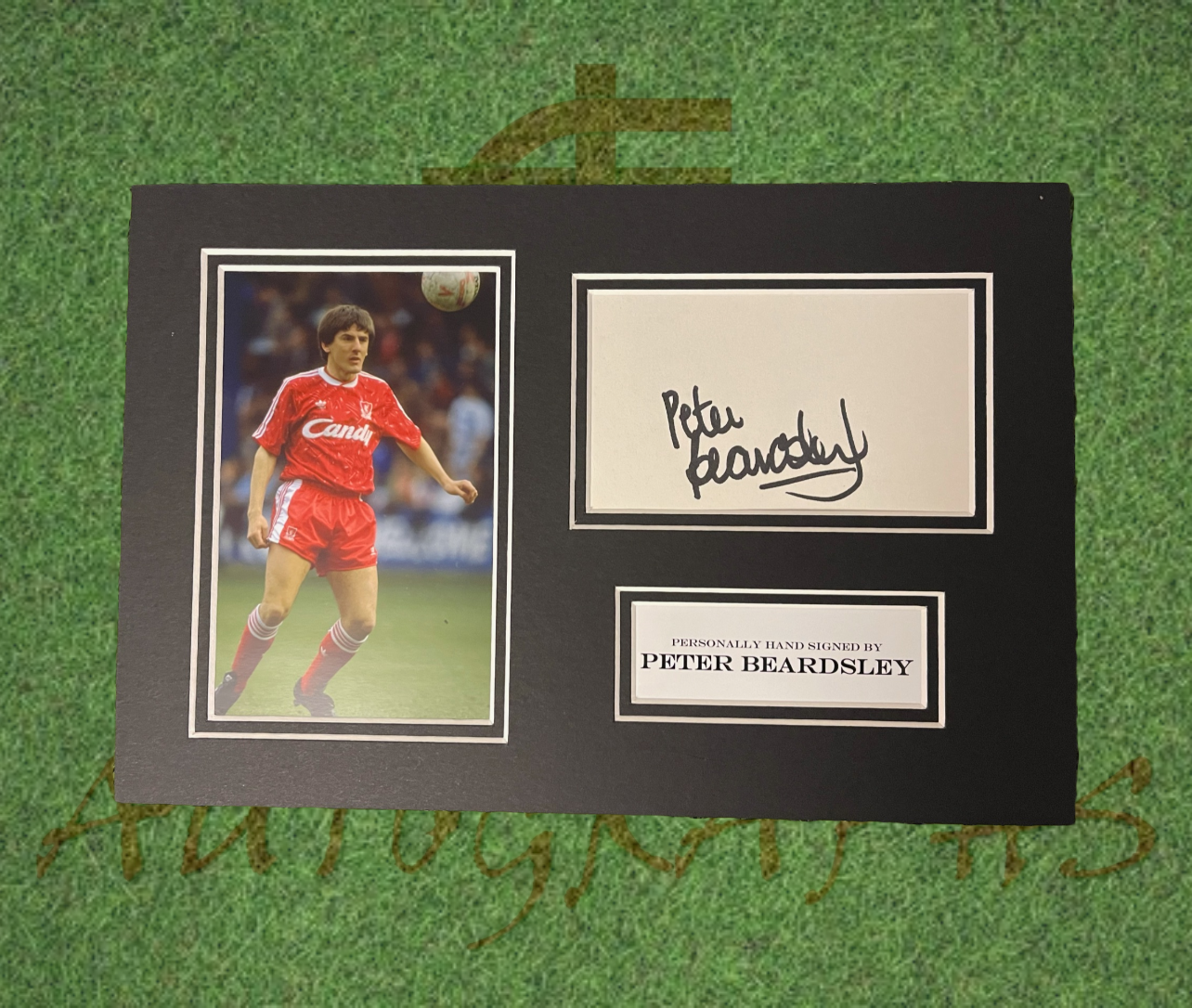 Peter Beardsley Signed Liverpool Presentation Mount Display-Signed Presentation Display-ZCL Autographs-ZCL Autographs