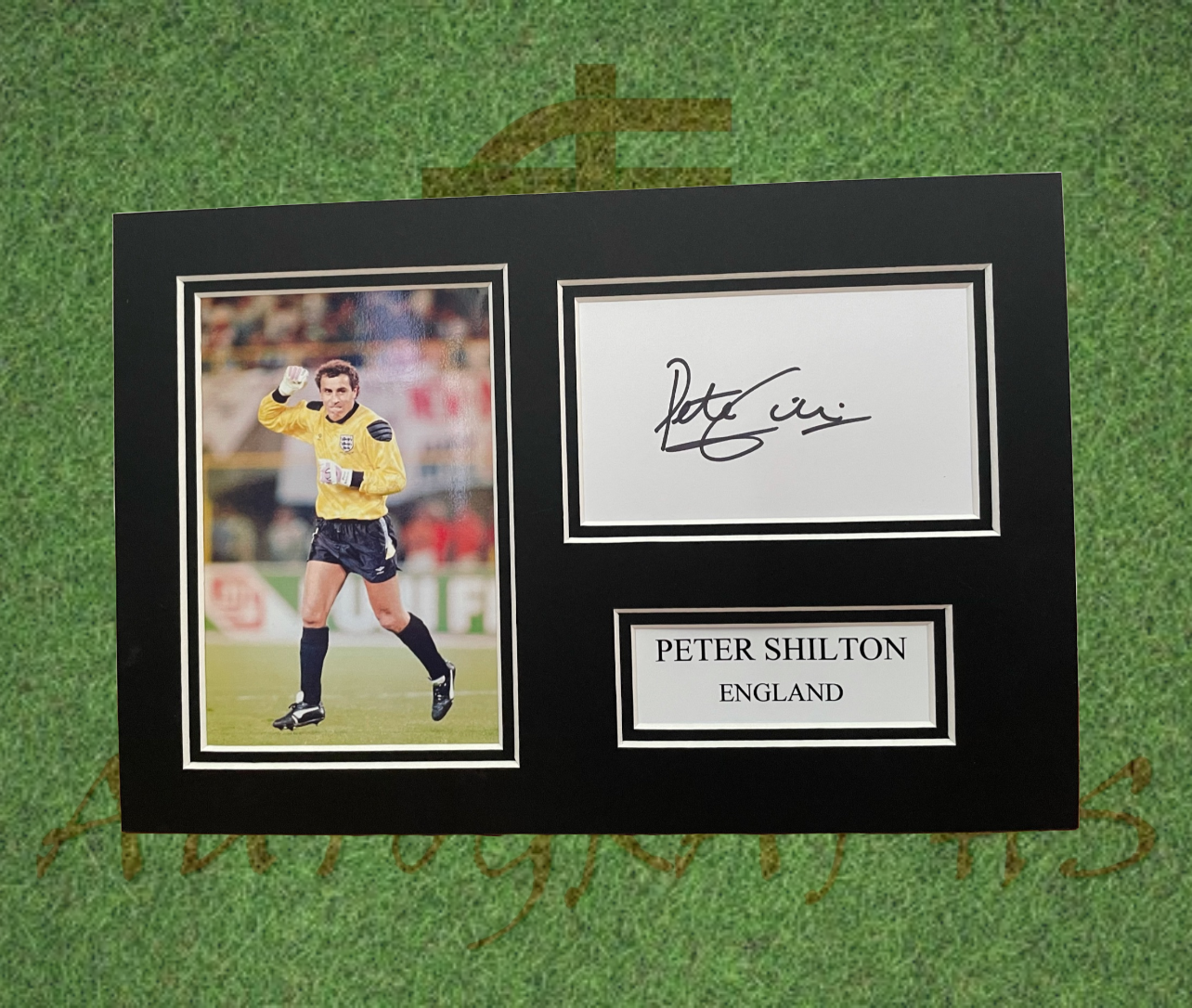Peter Shilton Signed England Football Presentation Display Mount-Signed Presentation Display-ZCL Autographs-ZCL Autographs