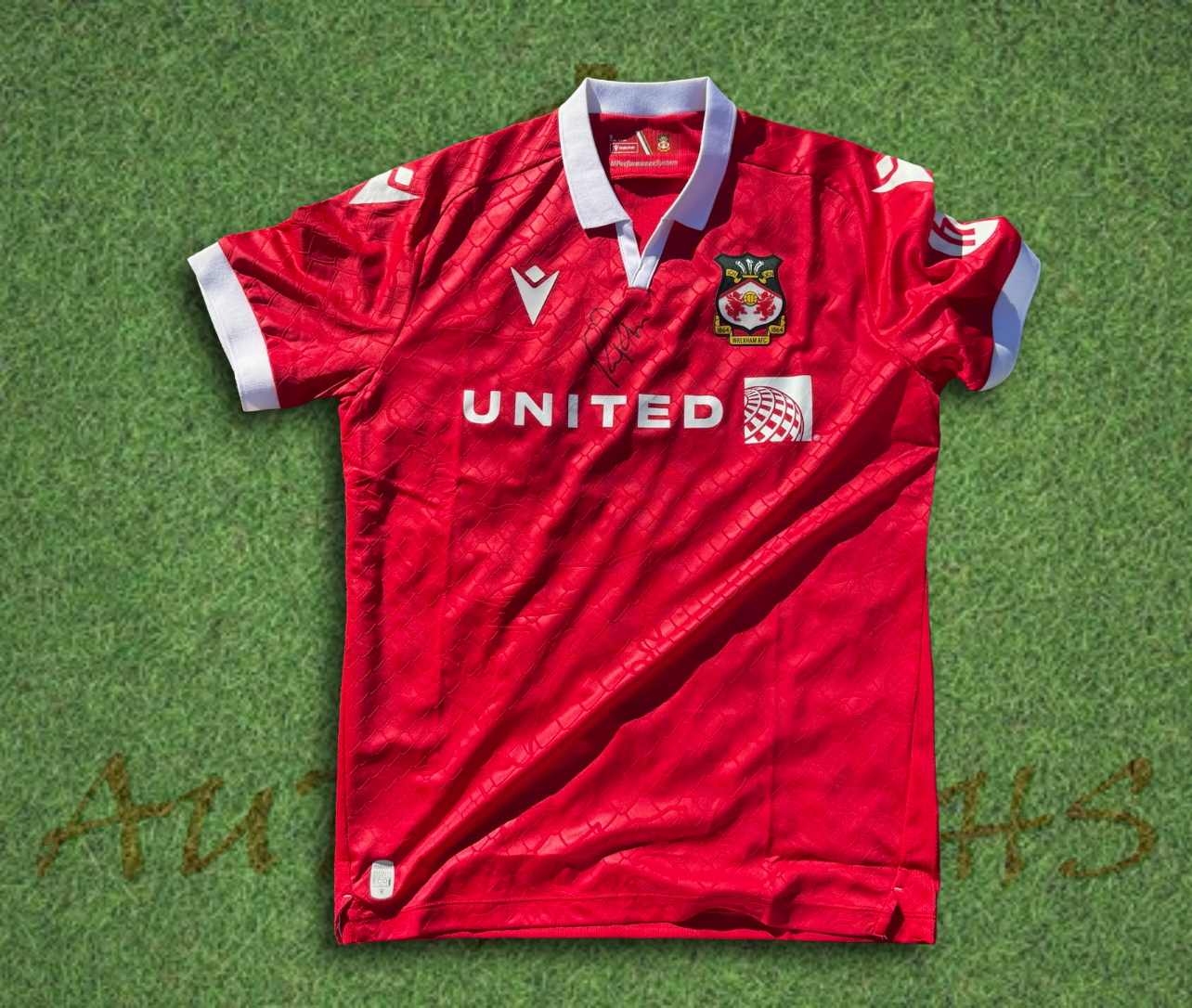 Phil Parkinson Wrexham Association Football Club Signed 2024/25 Home Shirt