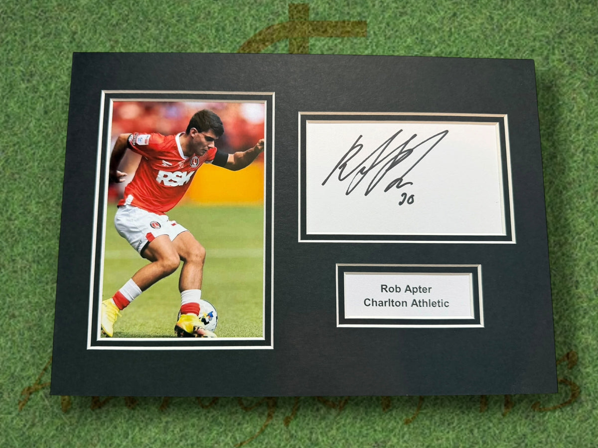Rob Apter Charlton Athletic Signed Presentation Mount Display-ZCL Autographs