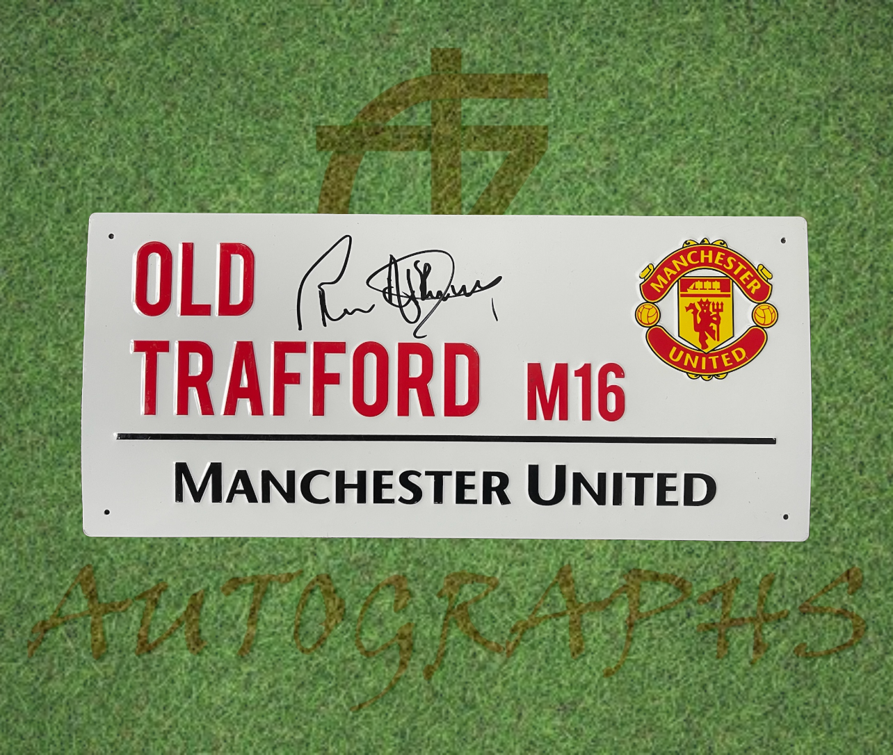 Ron Atkinson Signed Manchester United Street Sign-Signed Street Sign-ZCL Autographs-ZCL Autographs
