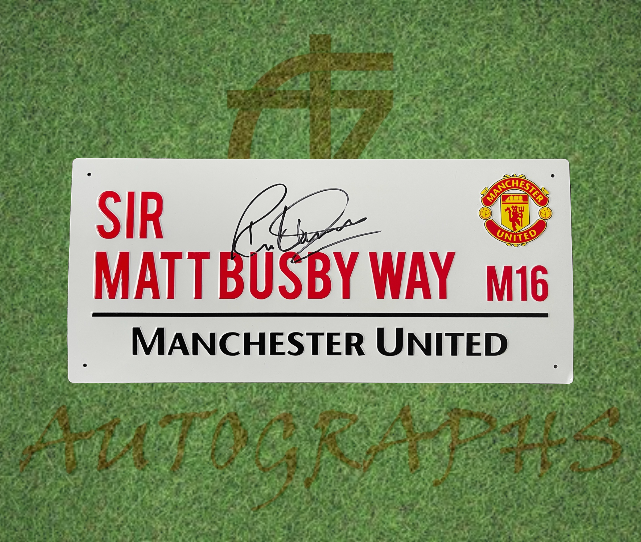 Ron Atkinson Signed Manchester United Street Sign-Signed Street Sign-ZCL Autographs-ZCL Autographs